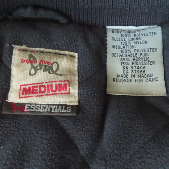 Vintage Triple 5 Soul SZ M Y2K green military syle parka - Picture 6 of 6